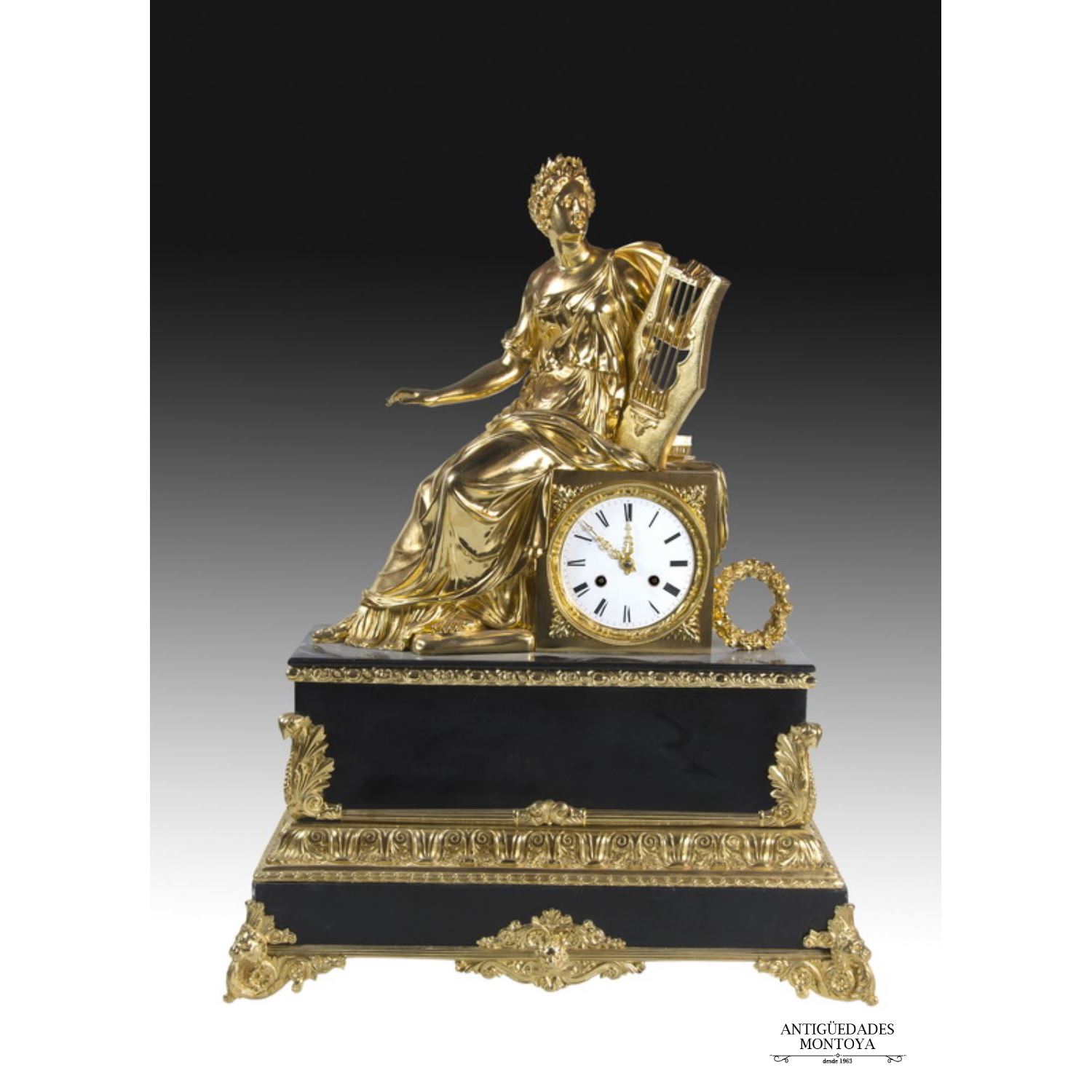 Reloj de sobremesa, estilo Louis Phillippe, S. XIX.