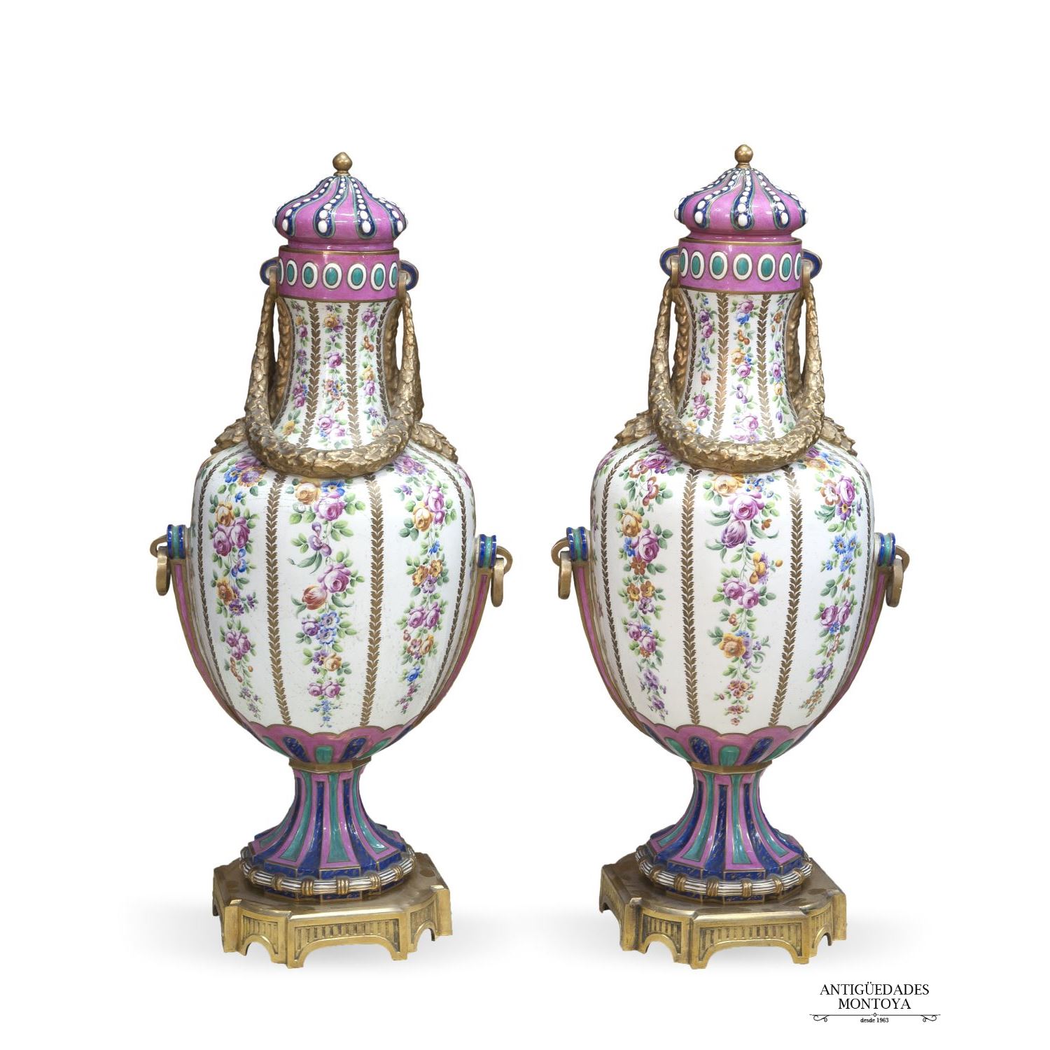 Pair of vases from Sèvres, late 18th century ...