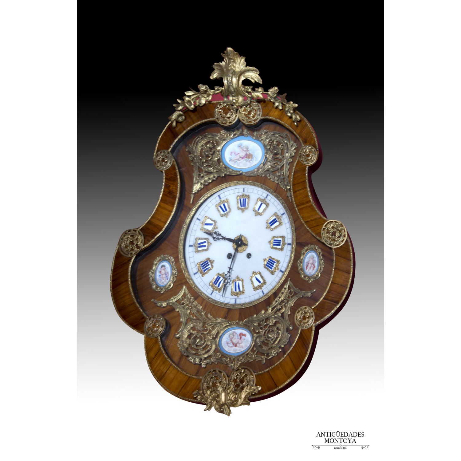 SXIX Wall Clock with Sevres Plates