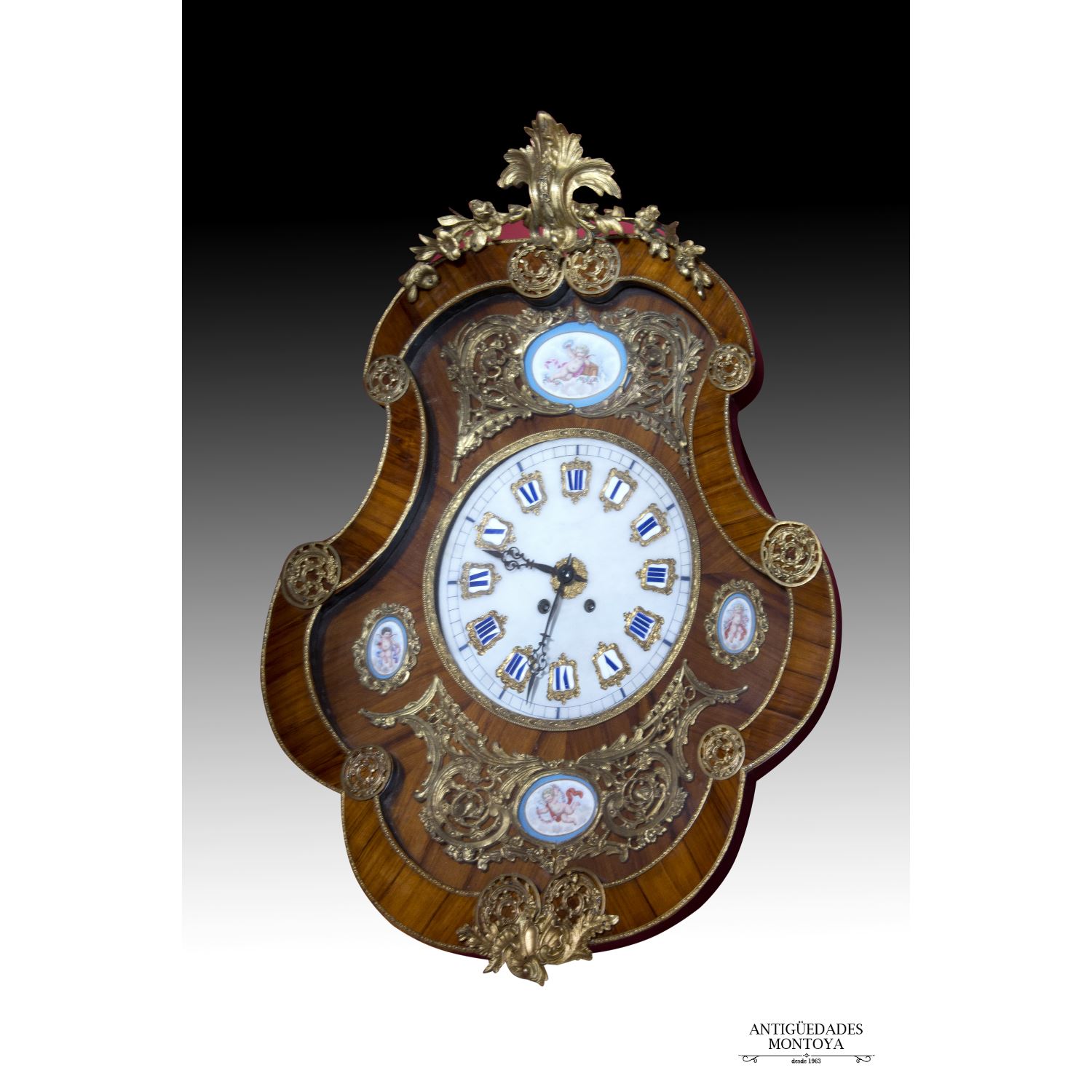 Reloj de Pared con Placas de sevres SXIX