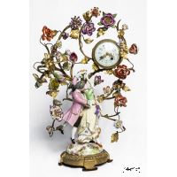 Bronze and porcelain clock meissen · Ref.: AM-0002499