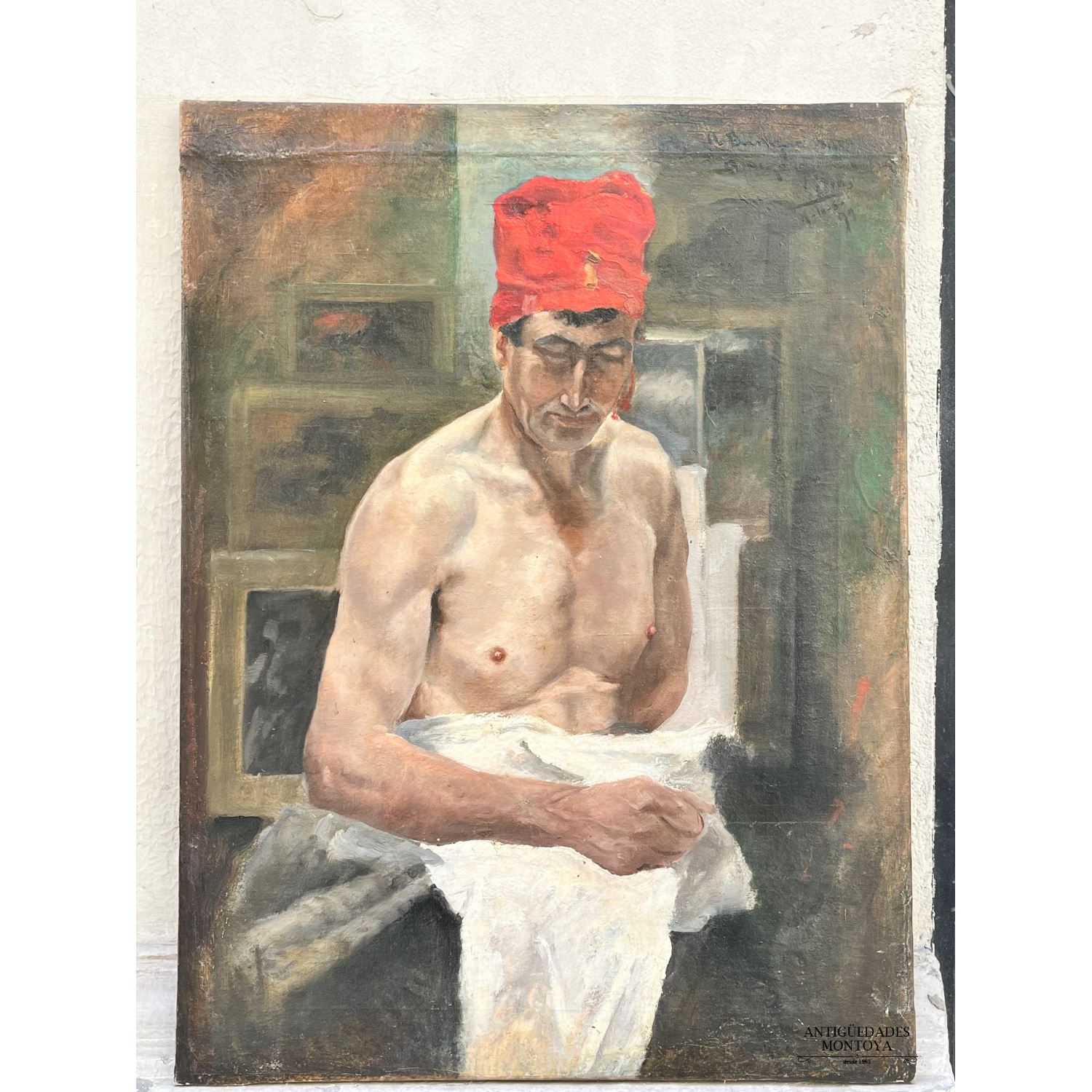 Retrato al óleo: Modelo masculino