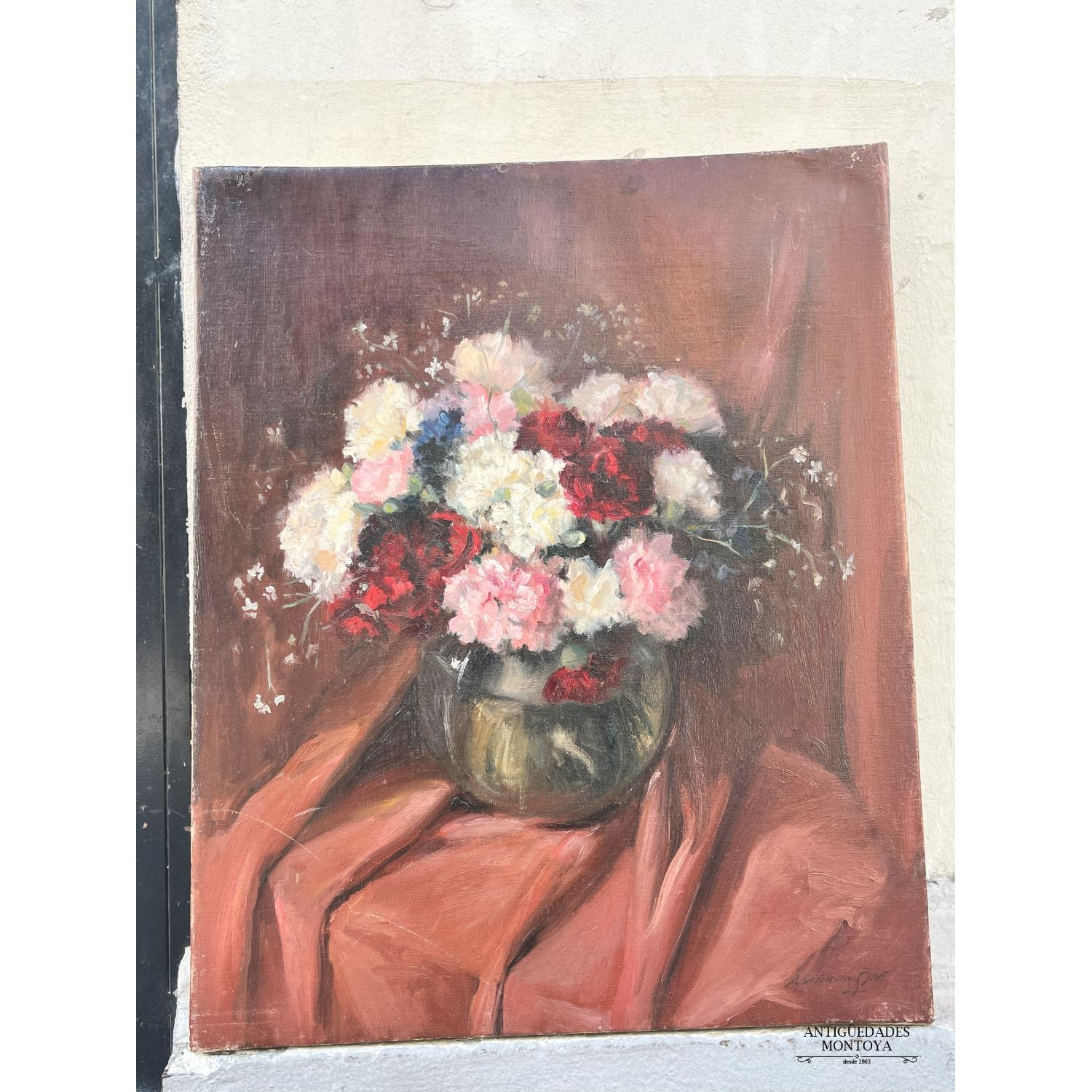 Jarrón Flores - Óleo sobre lienzo